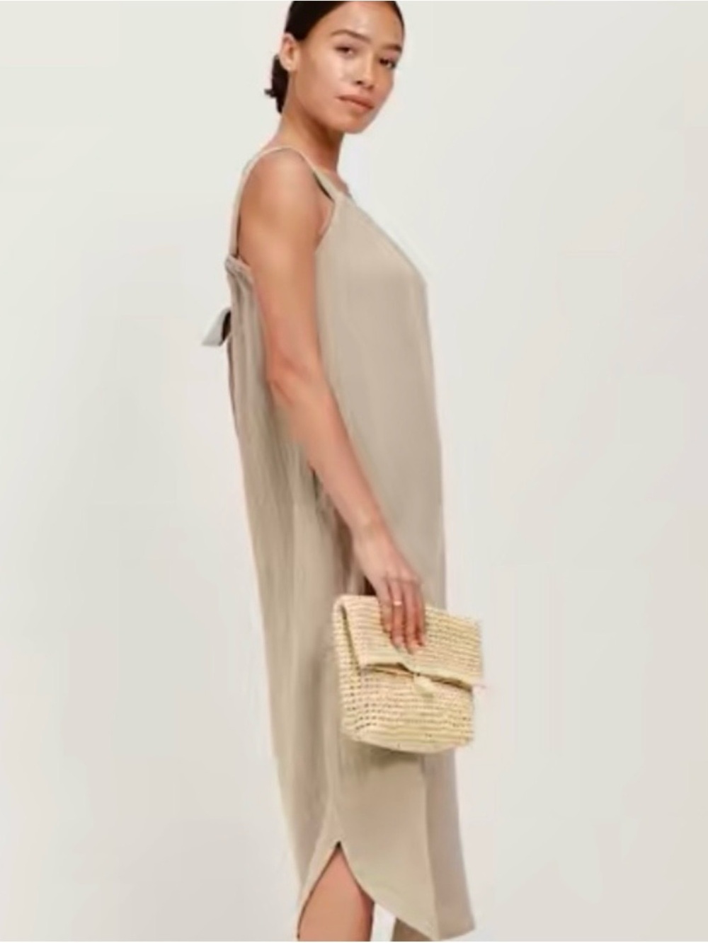 Old Navy Sleeveless Double-Weave (or Crinkle Gauze) Cami Maxi Shift Dress XL - Picture 3 of 6